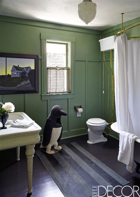 32 Green Rooms That'll Make You Feel Alive | Green bathroom, Green