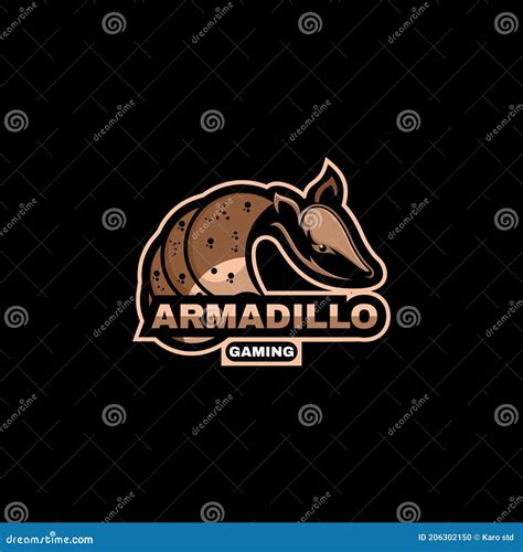 Armadillo Animal Mascot Logo Esport Logo Stambeelden Vector Illustratie