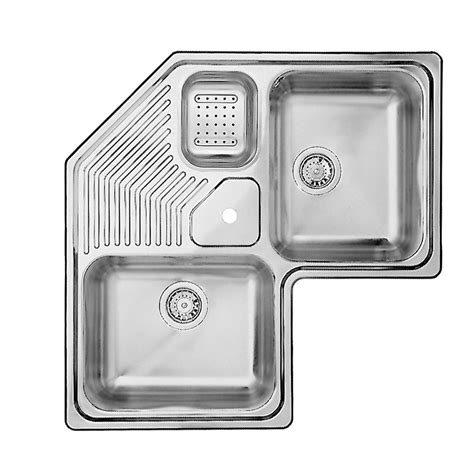 Blanco 2 Bowl Topmount Stainless Steel Corner Sink The Home Depot Canada