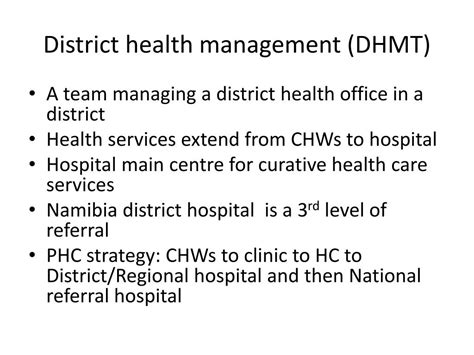 Ppt District Health Management Powerpoint Presentation Free Download
