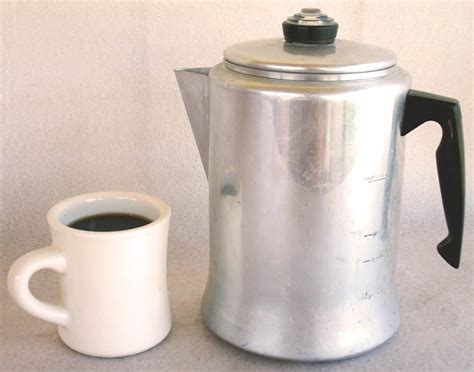 Vintage 14 Cup Mirro Stove Top Coffee Pot By Coffeetropolis