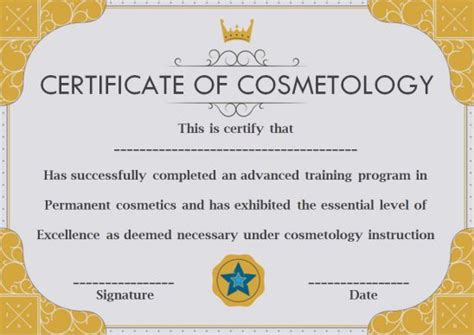 Cosmetology Certificate Frame Cosmetology Cosmetology License