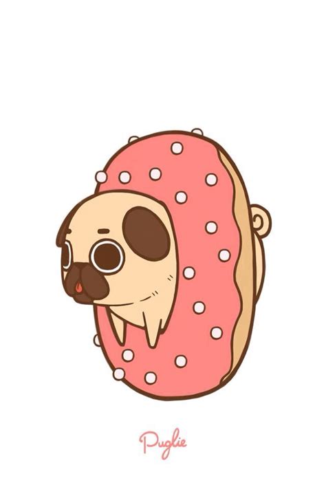 Cute Donut Pug Wallpaper Dibujo De Perro Arte Kawaii Arte De