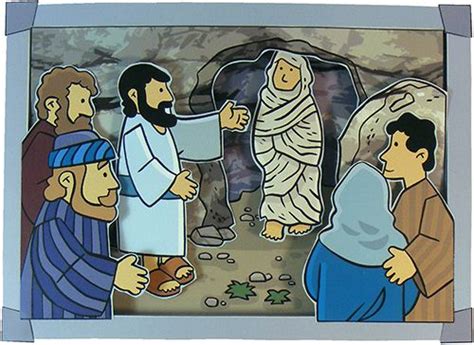 Jesus Raises Lazarus 3d Picture Craft Free Download Comes In Color Or