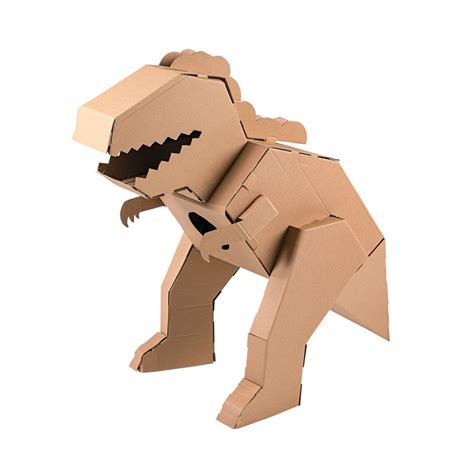 Diy 3d T Rex Dinosaur Cardboard Stand Up Discontinued Cardboard Art