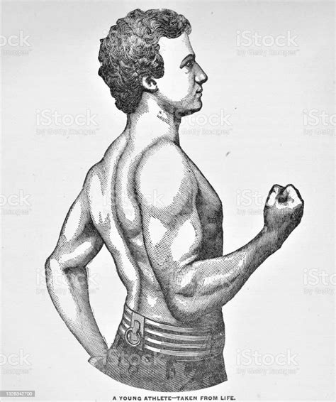 Bodybuilder Flexing A Muscle Stock Illustration Download Image Now