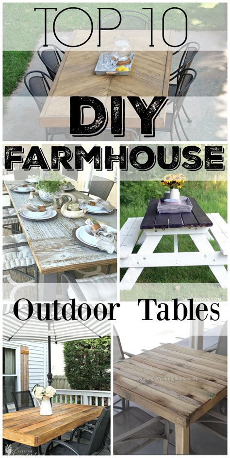 10 Diy Outdoor Farmhouse Tables Seeking Lavendar Lane