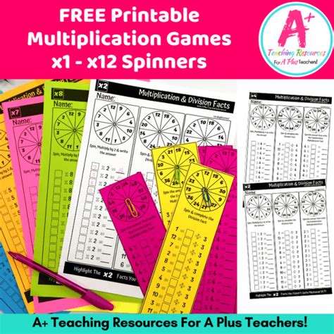 Multiplication Fluency Games Printable Games 4 Learning Games And