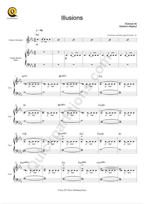 Illusions Partition Full Score Ibrahim Maalouf Digital Sheet Music
