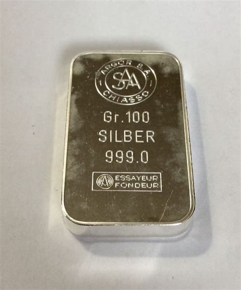 100 Gram Silver 999 Argor Sa Chiasso Catawiki