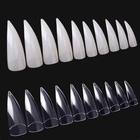 600pcsbag Abs Artificial Half Cover Oval Point Nail Tips Natural Color