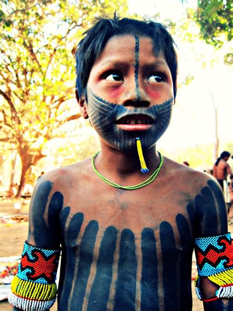 Kayapo Tribe Of Amazon Jungle Brazil American Indians Native American