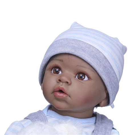 22 Black African American Reborn Baby Doll Boy Vinyl Silicone Baby