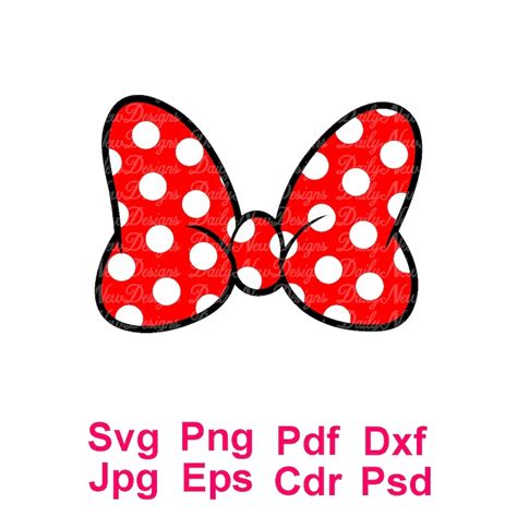 Minnie Mouse Bow SVG Disney Svg Minnie Bow Svg For Cricut Etsy