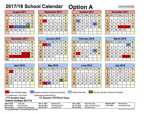 2017 2018 School Calendar Options Survey