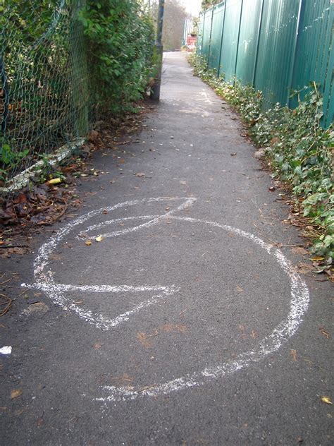 Chalk Graffiti Street Art Bristol United Kingdom Uk