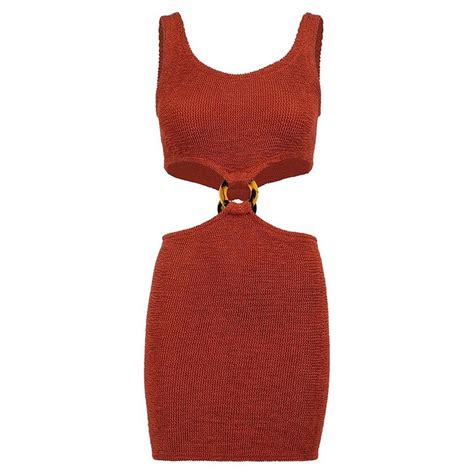 Hunza G Womens Brown Cut Out Mini Dress For Sale At 1stdibs