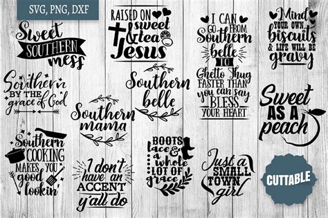 Southern Svg Quotes Southern Quote Cut Files Southern Svg Set By Cuttable Thehungryjpeg