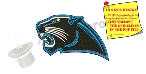 Panther Head Machineembroidery Design Panther Face Machine Patterns 1