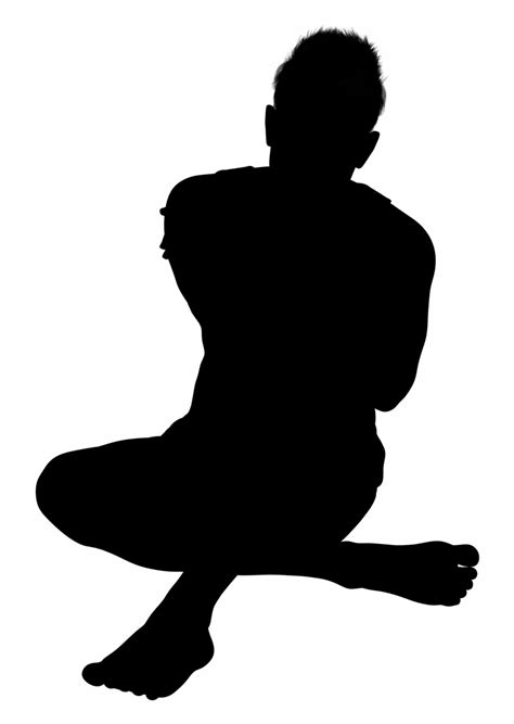 Person Sitting Silhouette Side View
