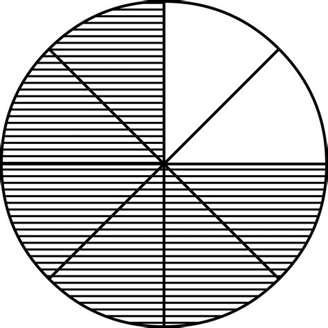 Fraction Pie Divided Into Eighths Clipart Etc