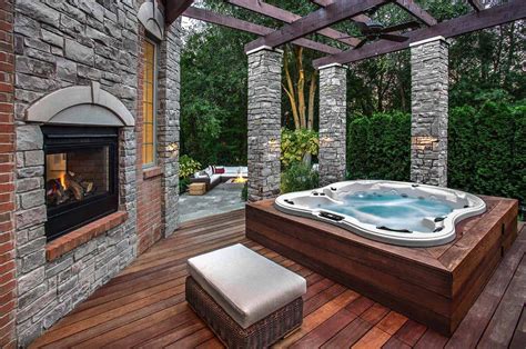 40 Outstanding Hot Tub Ideas To Create A Backyard Oasis Hot Tub Backyard Hot Tub Garden Hot