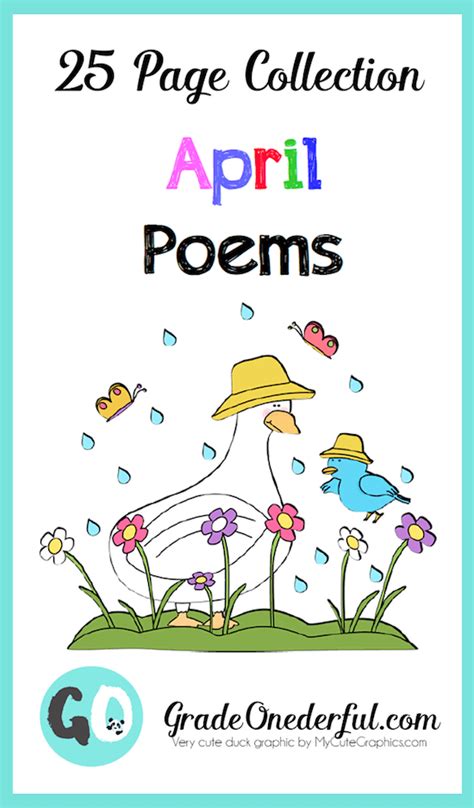 Freebie April Poetry Collection Grade Onederful