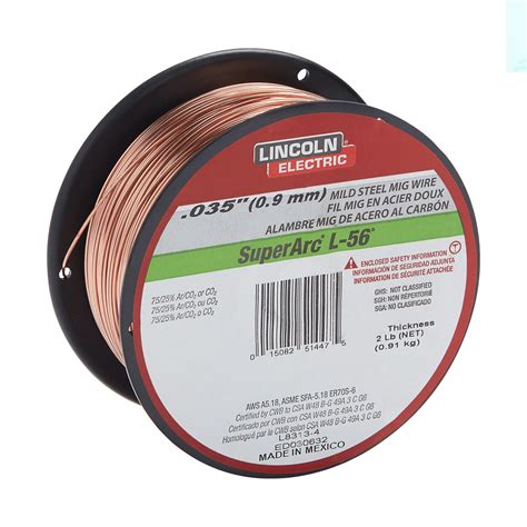 Dia 10 Lbs ER70S 6 0 035 In Mild Steel Mig Copper Coated Solid Wire 0
