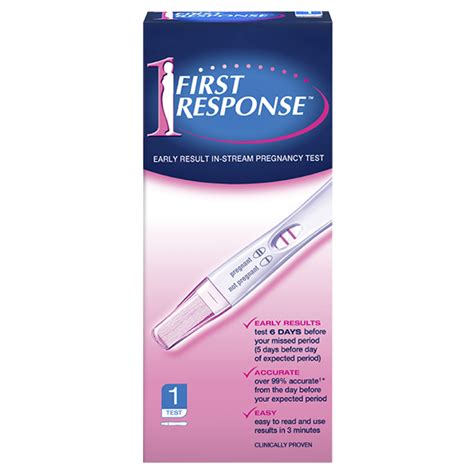 1 First Response Pregnancy Test First Response Early Result Pregnancy