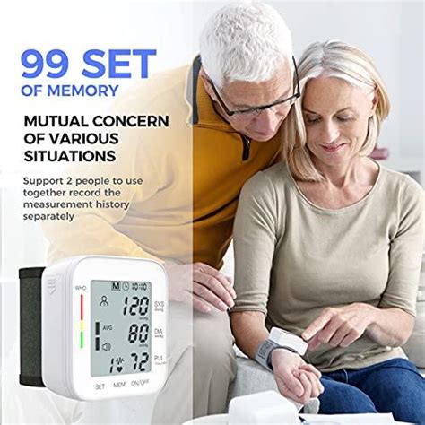 Mmizoo Blood Pressure Monitor Large Lcd Display And Adjustable Wrist Cuff