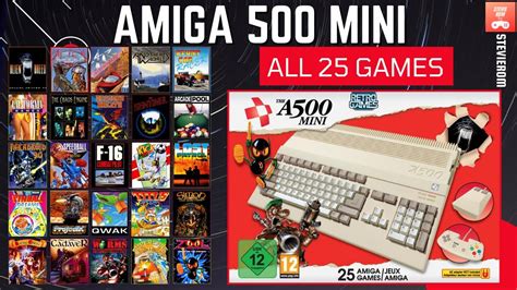 A500 Amiga 500 Mini Gameplay From All 25 Games Youtube