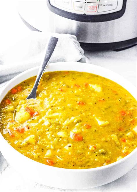 Instant Pot Vegan Split Pea Soup Recipe Healthier Steps