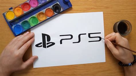 How To Draw The Ps5 Logo Playstation 5 Logo Youtube
