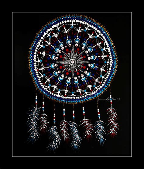 Mariners Dream Catcher 2 With Border Painting By Barbara A Griffin