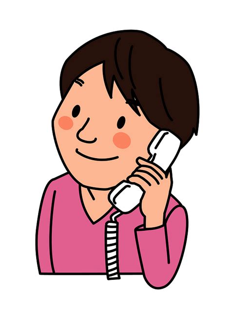 Man Is Talking On The Telephone Clipart Free Download Transparent Png