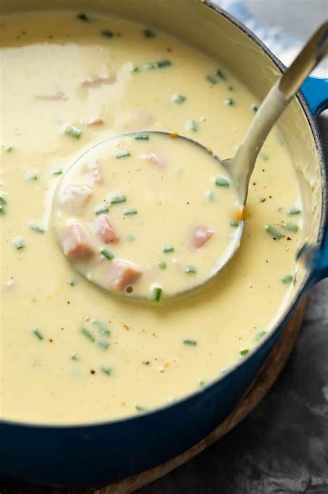 This Cheesy Ham And Potato Soup Recipe Is Easy To Make On The Stove Top