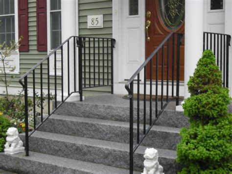 Iron Handrails For Outside Steps Home Depot Wrought Iron Step Railing Steps Parsons Precast