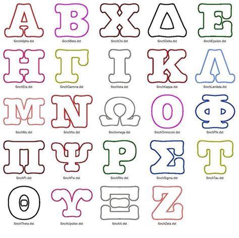 Greek Plushie Applique Machine Embroidery Alphabet Greek Alphabet