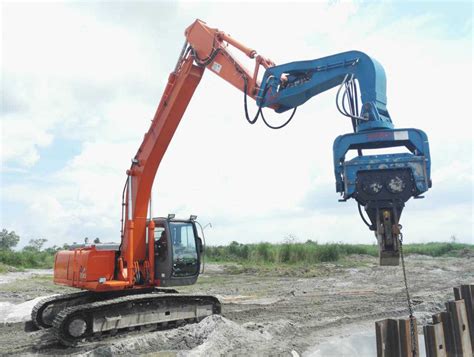 V250 Excavator Vibro Hammer Drives Sheet Piles Yongan Vibro