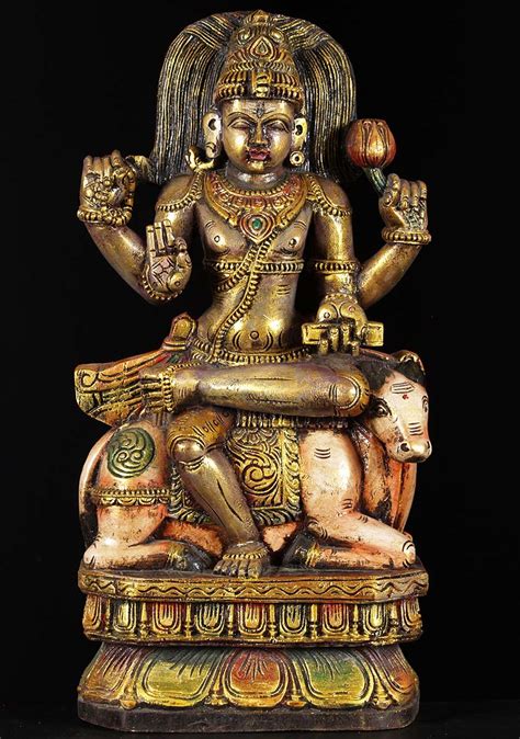 Sold Wood Shiva Nandi Statue 24 76w1g Hindu Gods And Buddha Statues