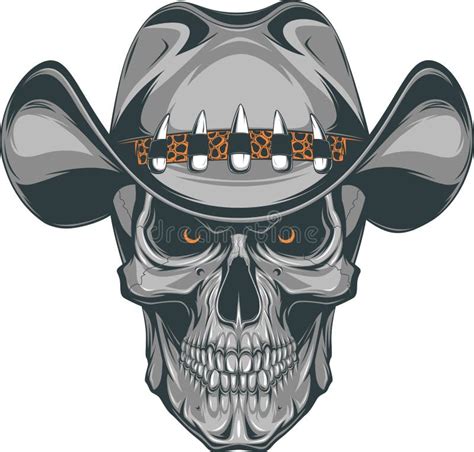 Skull Cowboy Stock Vector Illustration Of Evil Background 56990038