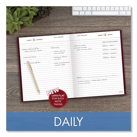 Buy At A Glance Standard Diary Daily Diary Recycled Red 9 716 X 7 1