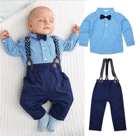 Baby Boy Clothing Suit Gentlemanlike Boys Long Sleeved Shirt And Long