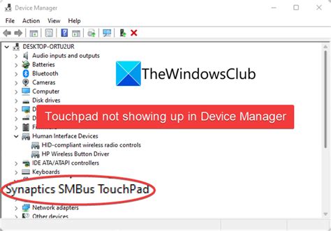 Touchpad Driver Not Showing Up In Device Manager Of Windows 1110