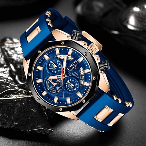 Lige 8908 Watches Top Brand Luxury Silicone