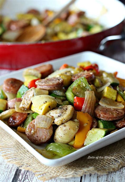 One of my resolutions this year is to try new things, whether it be food or. Chicken and Apple Sausage Vegetable Skillet - yum - #Apple #Chicken #Sausage #Skillet #Vegetable ...