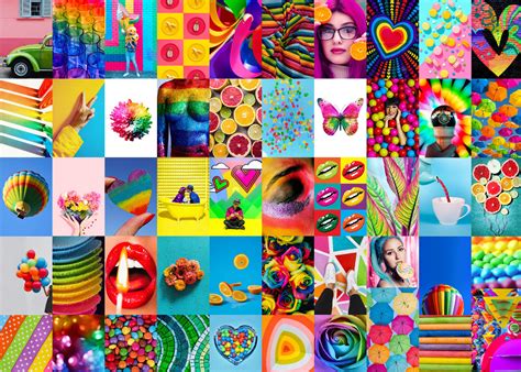 Colorful Rainbow Aesthetic Wall Collage Kit Indiekidcore Etsy