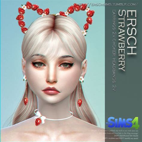 Pin By Bri Adams On Ts4 Cc Strawberry Dress Sims 4 Sims