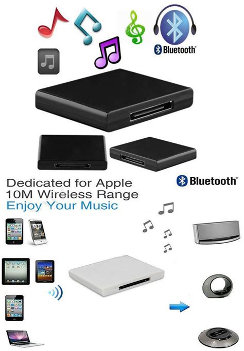 1.plug this 30pin dock speaker bose sounddock bluetooth a2dp music receiver audio adapter for ipod iphone. Wireless Bluetooth Music Receiver Adapter For iPhone iPod ...