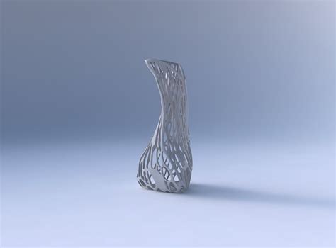 Vase Twist Puffy Bent Triangle With Organic Lattice With Soli 3d Model 3d Printable Cgtrader